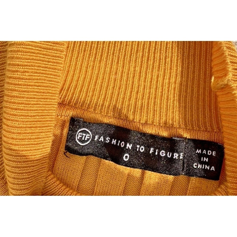 fashion to figure women's dress yellow mock neck dress with wrap-around straps - Picture 6 of 7